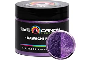Eye Candy Pigments Premium Purple Mica Powder - Kawachi Fuji (50gr) - for Epoxy, Resin, Soap, Paint, Woodworking, Acrylic Pouring, Bath Bombs, Fishing Lures - DIY Arts and Crafts Additive