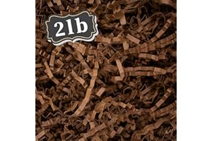 ZEBMOON 2 LB Brown Crinkle Cut Paper Shred Filler Great for Gift Wrapping, Basket Filling, Birthday, Wedding, Valentine's Day, Mardi Gras, 2024 New Year Party Decorations Filling Supplies