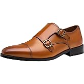 Jousen Dress Shoes for Men Monk Strap Loafers for Men
