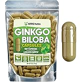 XPRS Nutra Ginkgo Biloba Capsules - Gingko Biloba Encapsulated Supplements for Cognition - Vegan Friendly Ginkoba Biloba - Immunity Boosting Ginkgo Biloba Capsules - 180 Count