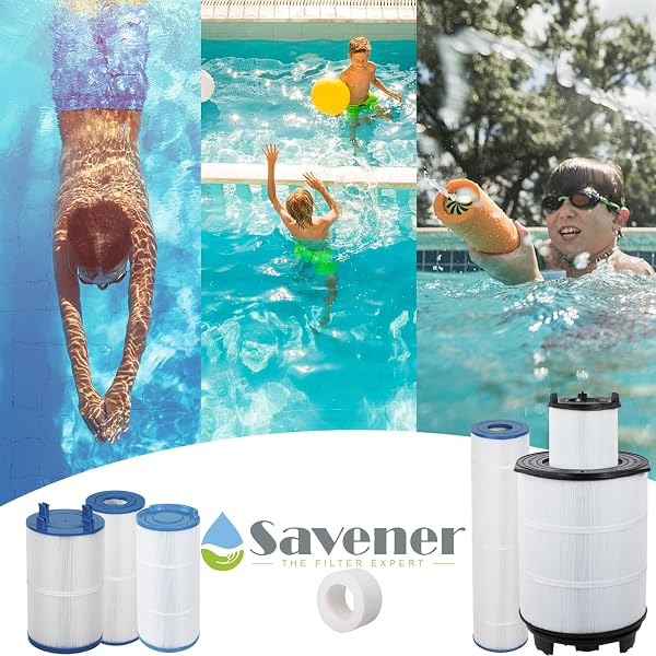 SAVENER PLF120A SWIMMING POOL FILTER REPLACES FOR UNICEL C-8412 120SQ.FT FILBUR FC-1293 PA120 CX1200RE C1200 PRO CLEAN 125 817-0125N HAYWARD C1200 CX1200RE 81202 1 PACK