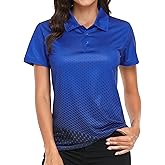 Little Beauty Women's Golf Polo Shirts Short Sleeve Moisture Wicking Tennis Athletic Shirt with 3 Button