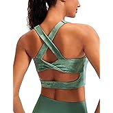 Sports Bras for Women Criss-Cross Back Padded Workout Tank Tops Medium Support Crop Tops for Women