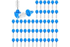 Nuenen 50 Pack Beer Plugs Tap Brush Beer Faucet Cleaning Plug Hygiene Brush Draft for Restaurant Home Party Bar(Blue)