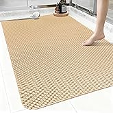 EIVINJE Extra Large Shower Mat: 47"x32" Non Slip Shower Mats for Inside Shower, PVC Anti Slip Shower Stall Mats No Odor, Trimmable Walk in Shower Mats for Elderly Kids