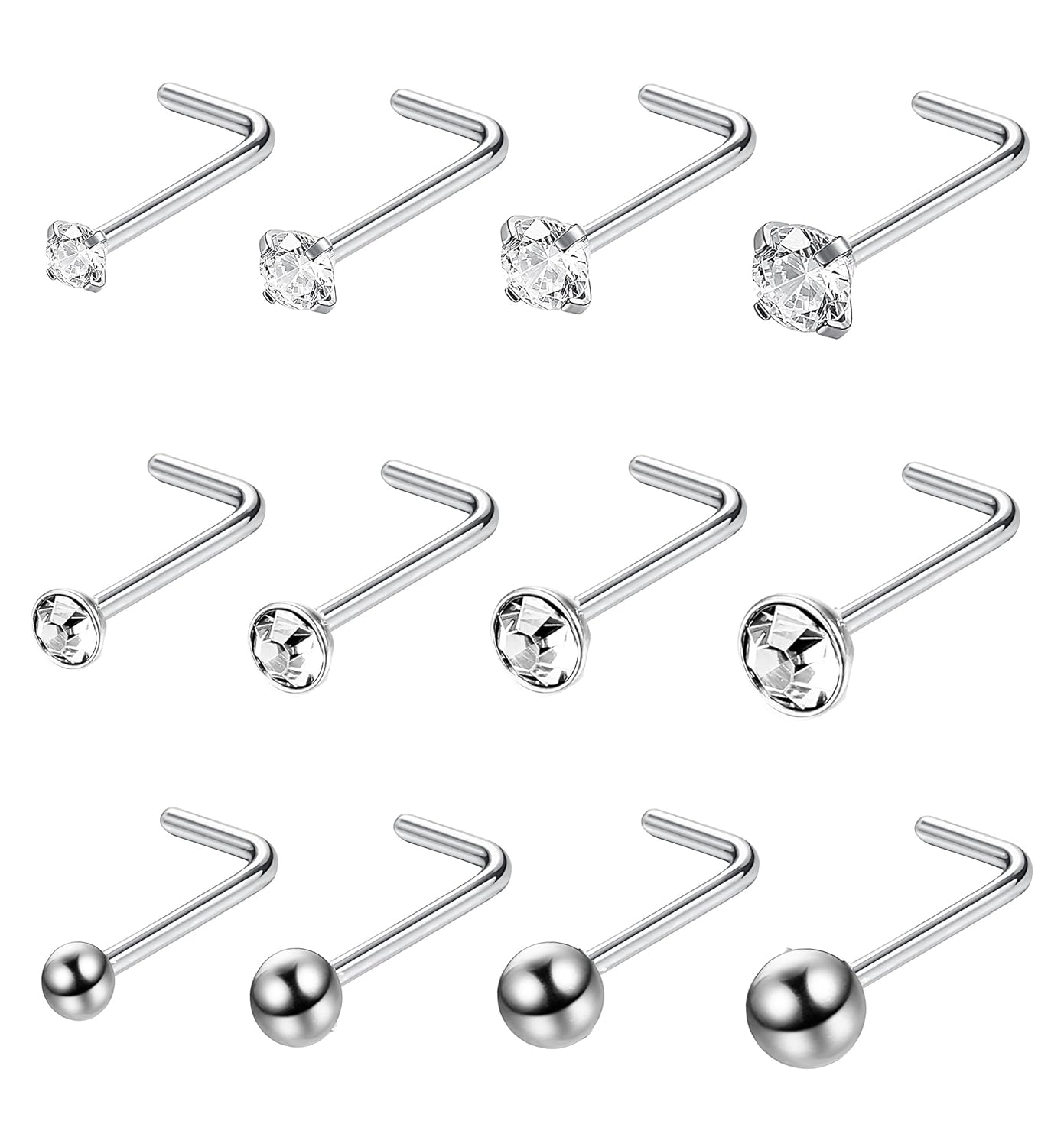 Briana Williams Surgical Stainless Steel 20G 8mm Nose Rings Hoop L