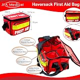 JFA Medical Red Haversack Emergency First Aid Bag Front Pocket Empty view 5
