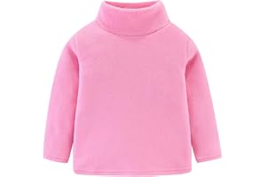Mud Kingdom Kids Fleece Shirts High Collar Soft Tops Unisex