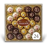 Ferrero Rocher Collection, Fine Hazelnut Milk Chocolates, 24 Count, Gift Box, Assorted Coconut Candy and Chocolates, Great fo