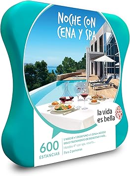 LA VIDA ES BELLA - Caja Regalo mujer hombre pareja idea de regalo - Noche con cena y