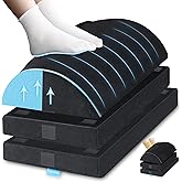 KAYFIA Foot Rest for Under Desk at Work XXL(20in) with 3 Adjustable Heights,Foot Stool with Supportive Gel Foam, Warmer Feet Pocket Footrest for Office Gaming Chair, for Leg Support -Black