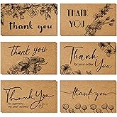 KiDEPOCH 180 Thank You Cards Small Business, Mini Thank You for Supporting Note Cards, 6 Design Thanks Greeting Cards bulk for Retail Store, 2x3.5inch