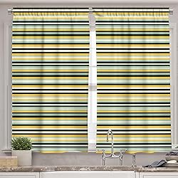 Ambesonne Summer Tones Valance & Tier Curtain 3 pcs