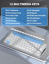 TECKNET Mini Wireless Keyboard and Mouse Set 2.4G USB Receiver 12 Multimedia view 5