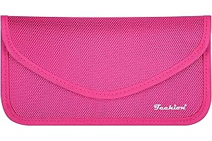 Signal Blocking Bag, Techion RFID Faraday Bag Shield Pouch Wallet Case for Cell Phone and Car Key FOB, Privacy Protection, Anti-Hacking - Hot Pink