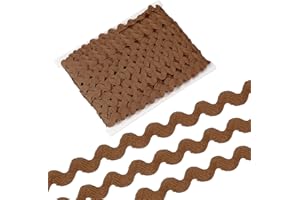 uxcell 13 Yard Rick Rack Trim Ribbon, 5mm Wave Sewing Bending Fringe Trim Wave Ribbon Trim for Sewing DIY Clothes Wrapping We