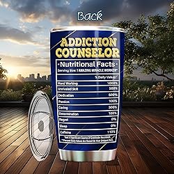 MONIZILUCKY Addiction Counselor Tumbler Stainless
