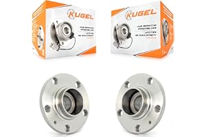 Kugel Rear Wheel Bearing and Hub Assembly Pair Replacement for Volkswagen Jetta Golf Beetle City Audi TT Quattro R32 - Left R