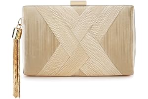 EssFeeni Clutch Purses for Women Evening Small Shoulder Handbags for Trendy Fringe Crossbody Bag