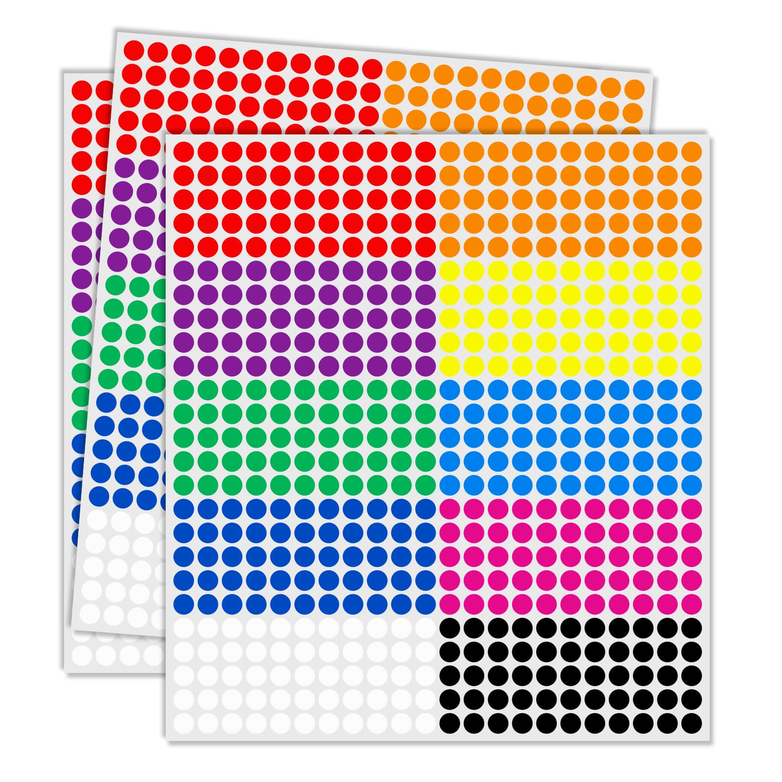 Photo 1 of Ouzoustate 1/4" Small Colored Dot Stickers 2750 PCS Round Circle Stickers Tiny Mini Little Colored Coding Labels (Colorful)