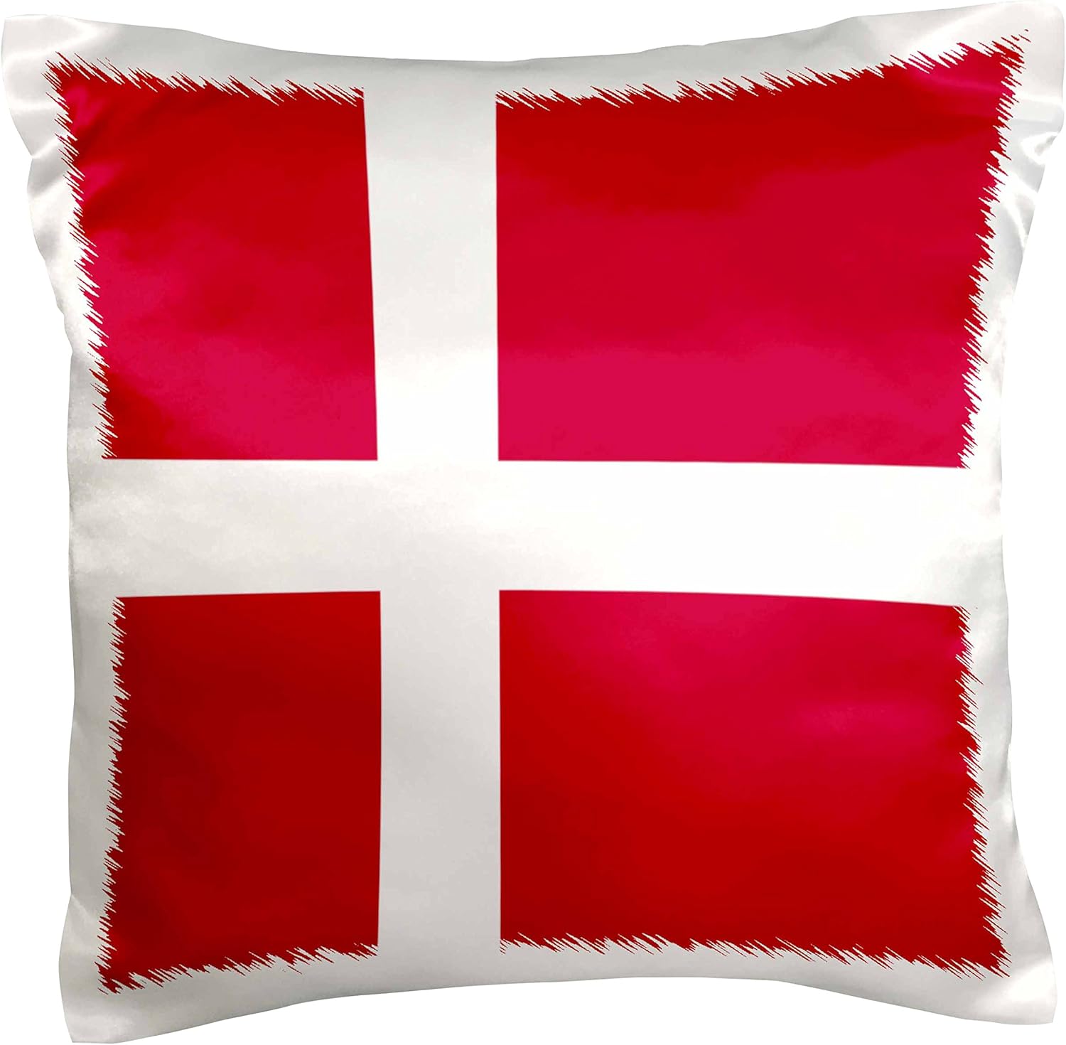 3dRose pc_158282_1 Flag of Denmark - Danish Red with Dane White Scandinavian Cross - Scandinavia European World Country - Pillow Case, 16 by 16"