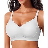 SINFLA Seamless Bras for Women Full Coverage No Underwire Wireless Tshirt Bra Comfortable Back Smoothing Supportive Bralettes