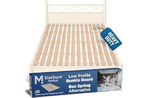 Meliusly SlatSure King Size Bunkie Board – Heavy Duty Vertical Bed Slats & Foldable Wooden Support Board for Sagging Mattress