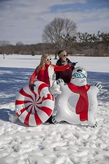 BigMouth Inc Peppermint Twist Snow Tube Over 3 Foot Wide Durable PVC Comfort view 8