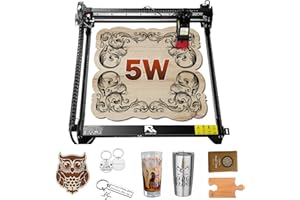 Roomark 5W Output Laser Engraver Machine, Laser Cutting Machine, Engraving Wood and Metal, 400 * 400mm Maximum Working Size, Laser Cutter and Engraver Machine