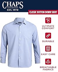 Chaps Men's Long Sleeve Button-Down Shirt - Classic