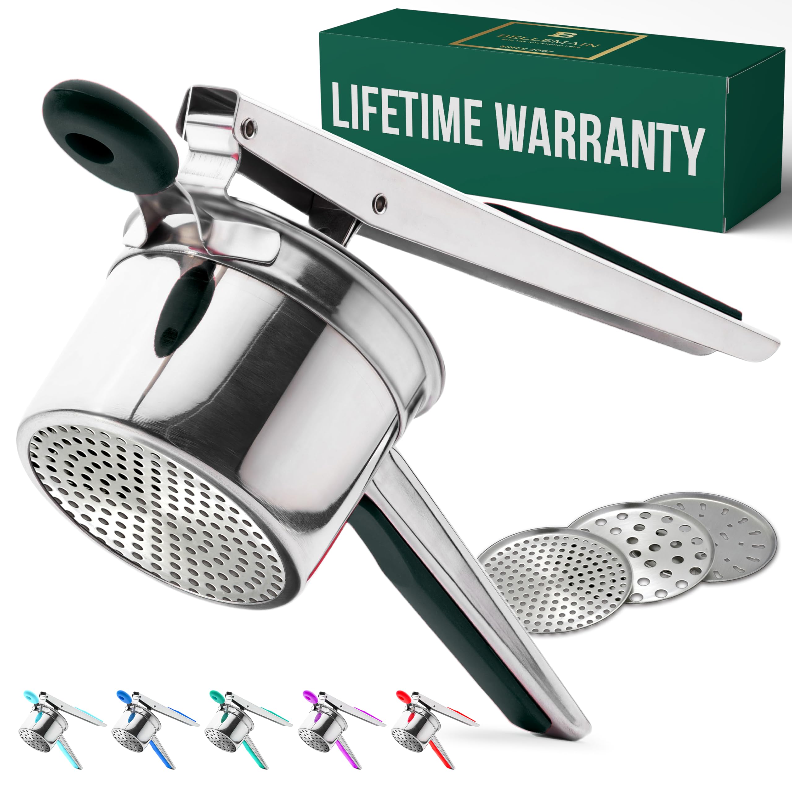 Photo 1 of ***(MISSING PARTS -SELLING AS IS)*** 
Bellemain 15 oz Large Potato Ricer | Heavy-Duty Stainless Steel Potato Ricer & Masher | Perfect for Mashed Potatoes | (Black)