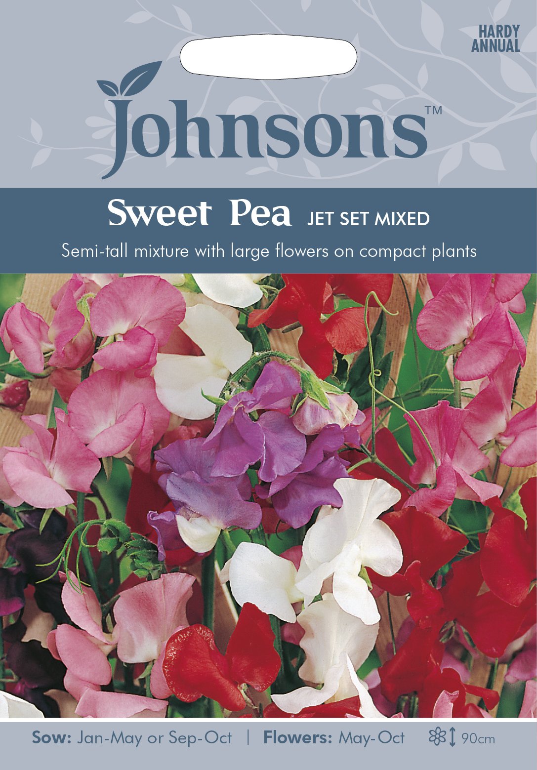 Johnsons 19513 Flower Seeds, Sweet Pea Jet Set Mixed