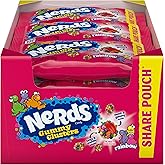 NERDS Gummy Clusters Rainbow Candy, Crunchy &amp; Gummy, 3 oz, 12 Pk | Crunchy outside gummy inside, share pouches, lunchbox, on-the-go snack, movie night, party favors, bulk case