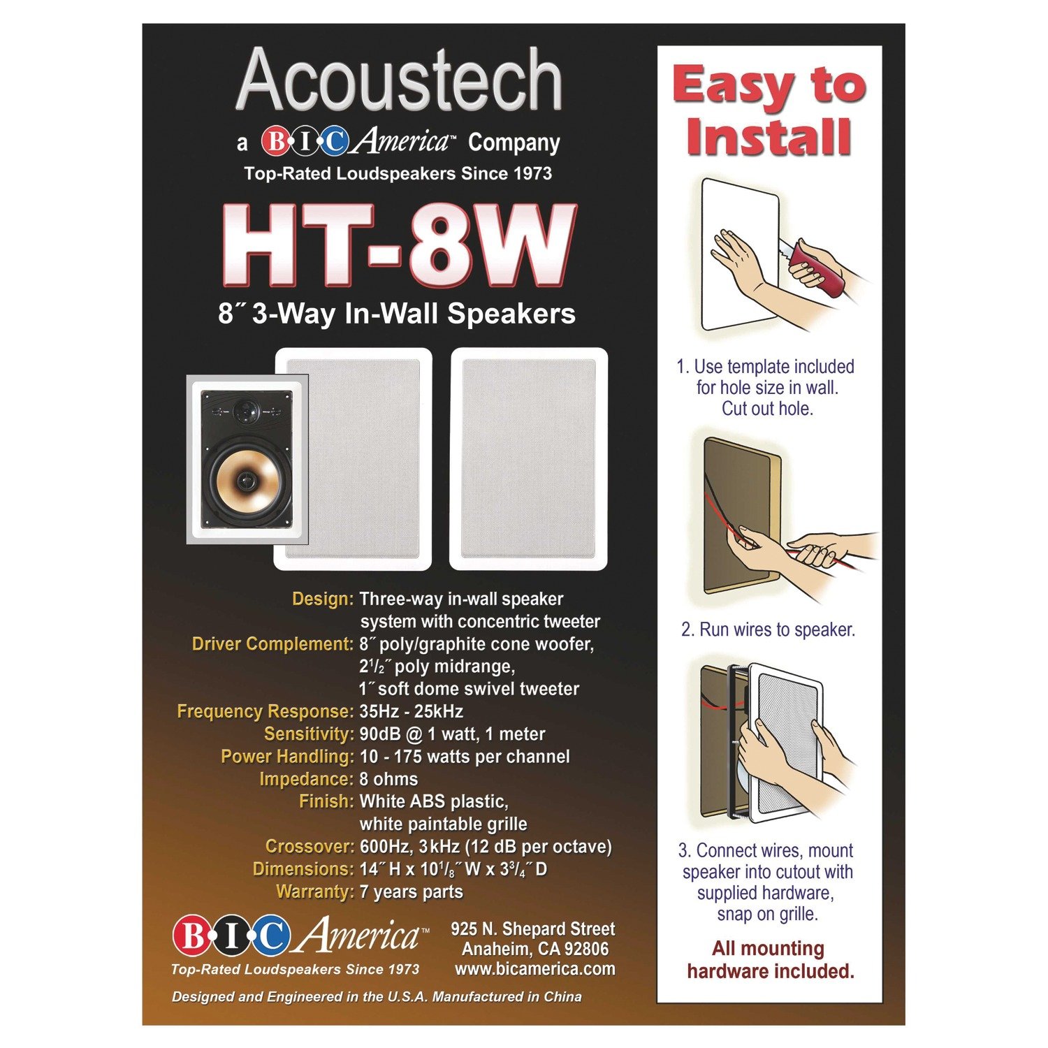 3 way in wall speakers