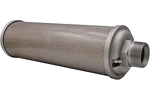 Industrial Service Solutions ALWITCO M20 Atomuffler Air Exhaust Muffler | 2 in NPT Male, Single Chamber, 125 PSI | Replacement Part | General Purpose | for Compressed Air Equipment & Systems