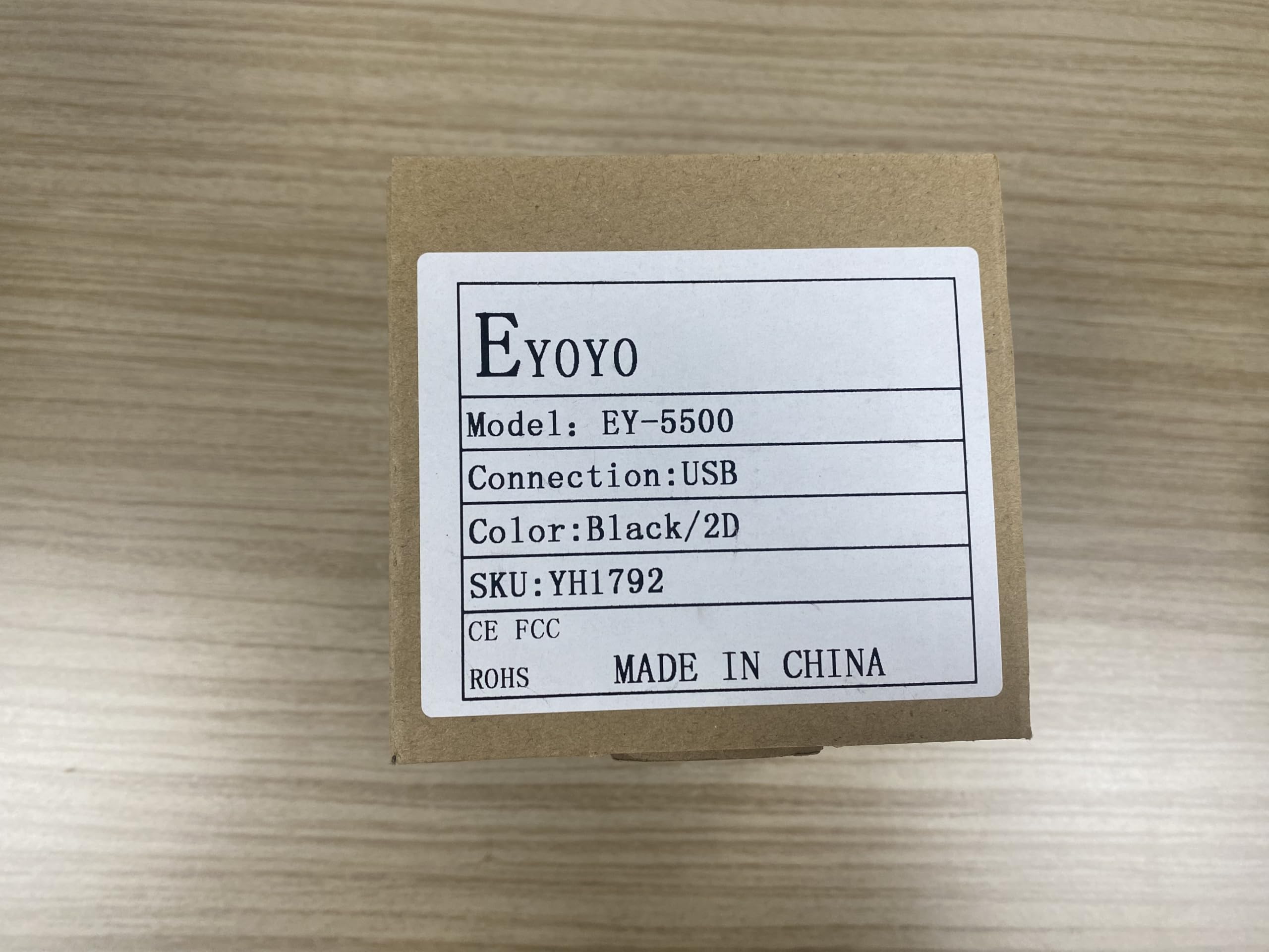 Eyoyo Barcode Scanner, QR 2D Hands-Free Omnidirectional Automatic Sensing Scanning USB Desktop Barcode Scanner, Wired Bar Code Reader Screen Scanning for POS PC Supermarket Library Retail Bookstore