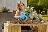 Gardena Planting Soil Gloves Size 9/L Nitrile Palm Mobile Touch Waterproof view 5