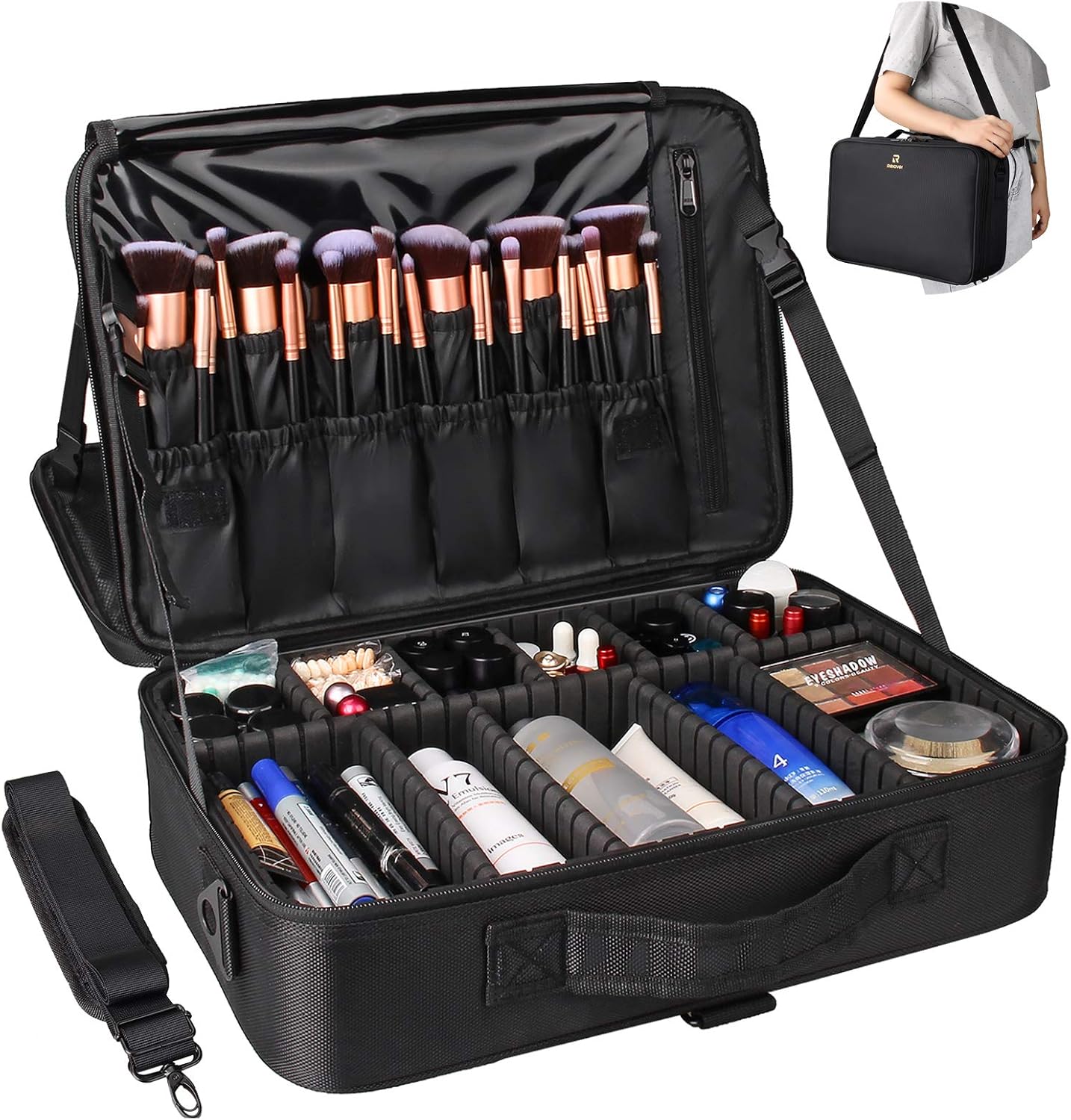 Relavel Professional Makeup Train Case 