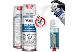 SPRAY MAX SprayMax 2K Matte Clear Coat | 2K Automotive Matte Clear Coat Spray Paint for Cars, Motorcycles & Metal Surfaces | Durable Flat Finish, Chemical & Weather Resistant | Professional Grade 11.2 oz