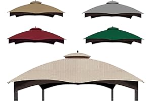 SCOCANOPY Light Beige Ripstop Replacement Top for Lowe's Allen Roth 10X12 Gazebo Model #GF-12S004B-1/ GF-12S004BTO