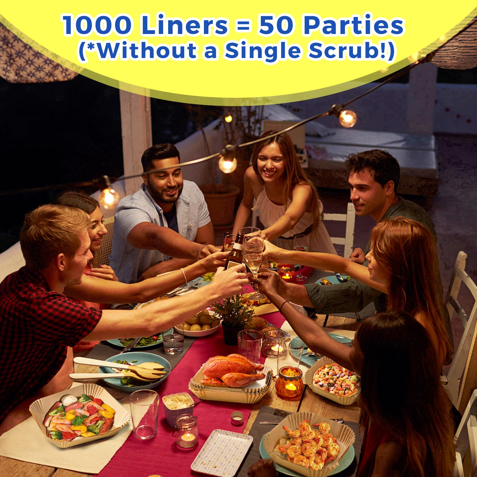 1000 Pcs Air Fryer Paper Liners, 8