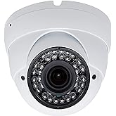 Vonnision 5MP 4MP Dome Super Hybrid Security Camera 4in1 TVI/CVI/AHD/960H CCTV Surveillance Security Camera 2.8-12mm Varifocal Lens Waterproof Day&amp;Night Vision Outdoor/Indoor 98ft IR Camera White