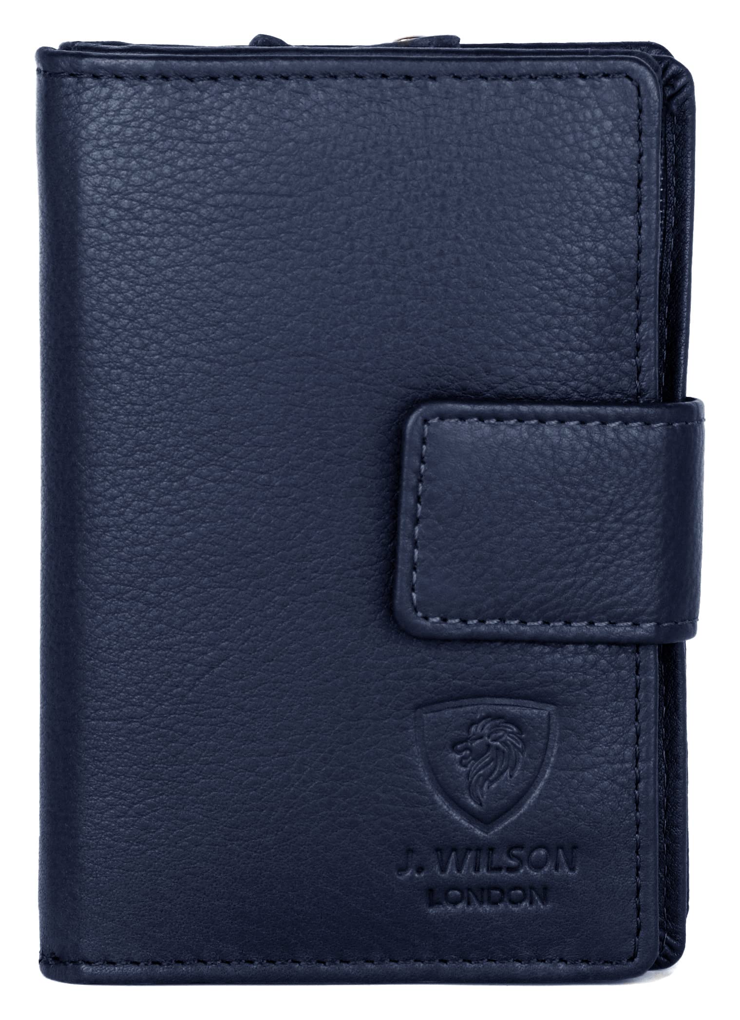J. Wilson London Ladies RFID Safe Designer Leather Purse Card Women Wallet Zip Pocket Boxed