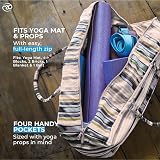 Yoga-Mad Deluxe Yoga Kit Bag Blue Full Zip Carrier with Pockets view 2