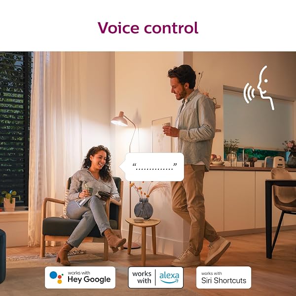 PHILIPS SMART 65W BR30 COLOR LED SMART BULB 4-PACK -E26- INDOOR – CONNECTS TO YOUR EXISTING WI-FI – CONTROL WITH VOICE OR APP + ACTIVATE WITH MOTION – MATTER COMPATIBLE