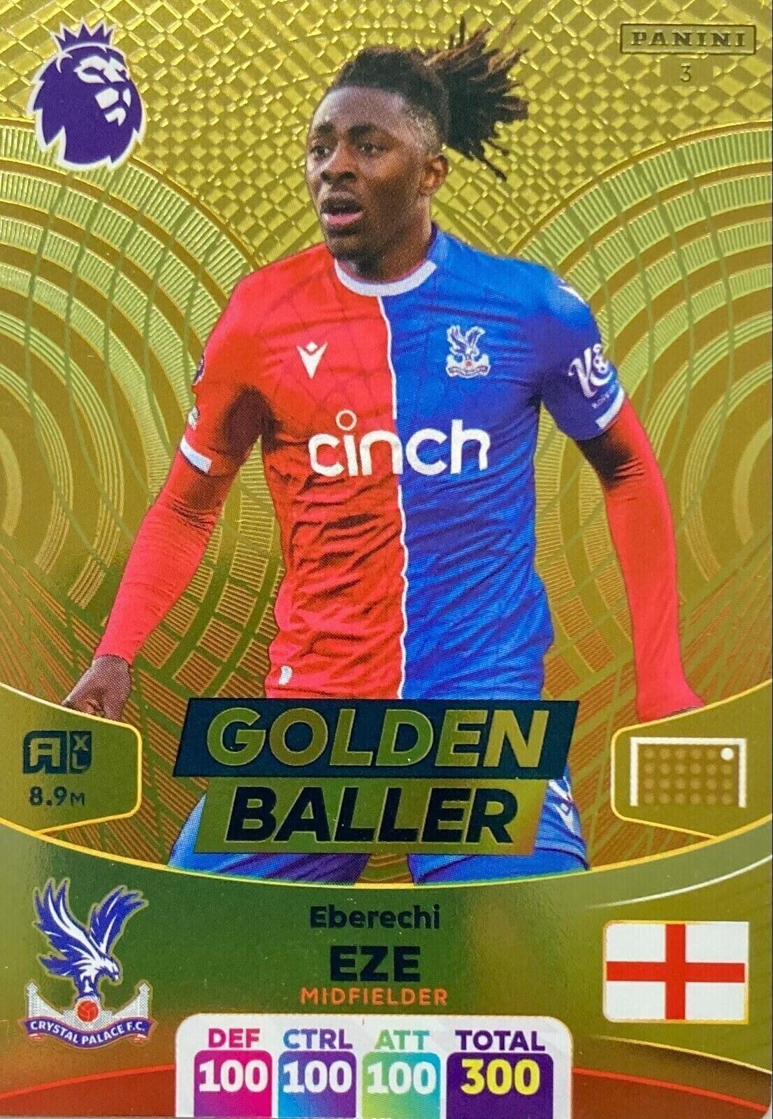 Panini Premier League 2023 2024 Eberechi Eze Golden Baller Trading Card