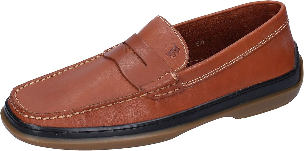Amazon トッズ メンズモカシン メンズ レザー ブラウン Tod S トッズ ローファー スリッポン