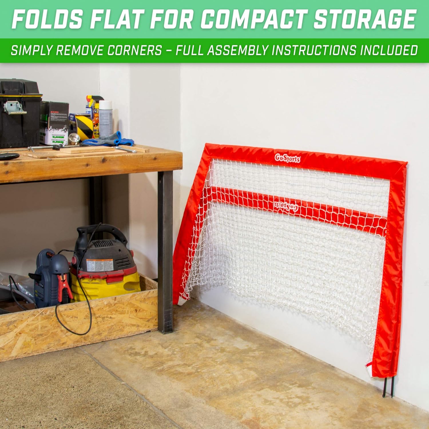 GoSports Hockey Street Set - Includes Pop-Up Goal and 2 Hockey Sticks with 2 Hockey Street Balls : Sports & Outdoors