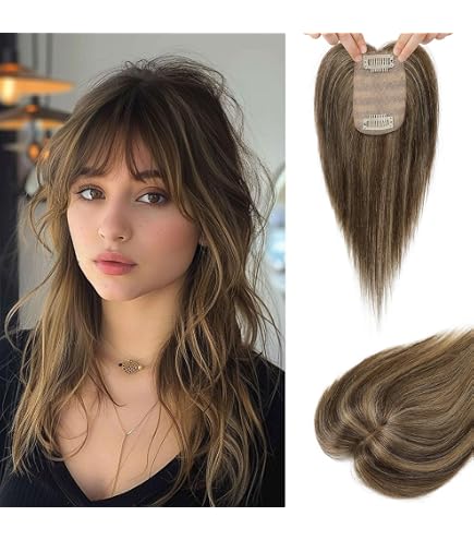 Amazon.com : S-noilite Hair Toppers for Women with Bangs  display picture 3