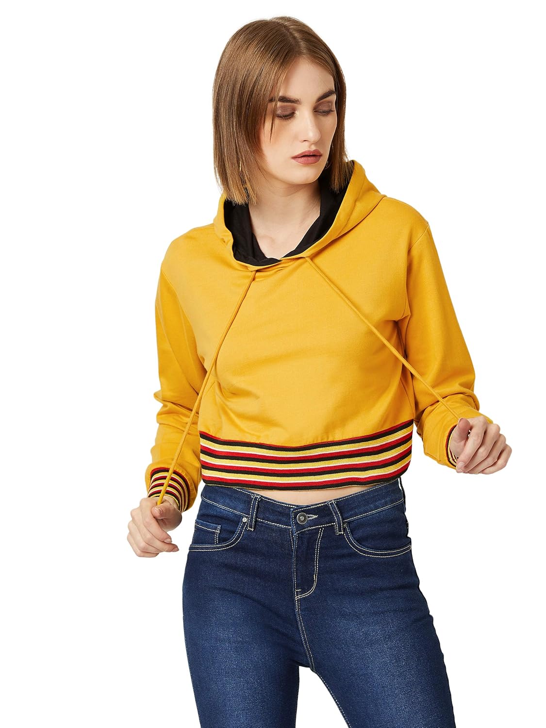 mustard crop hoodie